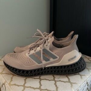 Adidas Wonder Taupe/Night Metallic Ultra 4DFWD Running Athletic Sneakers